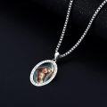 wholesale Sterling Silver Religious Medal Pendant Necklace for Women Men-0-18