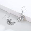 wholesale 925 Sterling Silver Moon Squirrel Drop Earrings-0-1