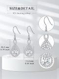 wholesale 925 Sterling Silver Crystal Teardrop Dangle Earrings Valentine s Birthday Gifts for Her-0-5