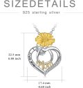 wholesale 925 Sterling Silver Daisy Heart I Love You MOM Pendant Necklaces Gifts for Women Girls Mother's Day Birthday Anniversary Christmas Presents Jewelry Accessories-0-5