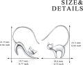 wholesale 925 Sterling Silver Black Cat Drop Earrings for Women Girls Gifts -0-2