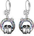 wholesale 925 Sterling Silver Penguin Dangle Earrings for Women Cute Animal s-0-0