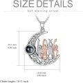 wholesale TOUPOP Sisters Birthday Gifts From Sister 925 Sterling Silver Sister Pendant Necklace Four Sisters Gifts -0-3
