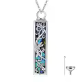 TOUPOP Silver Urn Necklace with Dragonfly-0-0