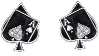 wholesale 925 Sterling Silver Ace of Spades Stud Earrings s for Women-Ace
