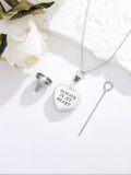 wholesale TOUPOP Heart Urn Necklaces For Ashes 925 Sterling Silver Ash Necklace Sisters Necklace Always In My Heart Cremation Jewelry For Ashes Ash Pendants Cremation Jewelry Gift For Mom Grandma Women Her -0-2