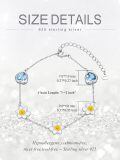 wholesale 925 Sterling Silver Daisy Heart Flower Crystal Stretchable Wrist Bracelet For Women And Girls-0-1