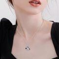 wholesale 925 Sterling Silver Witch and Black Cat Crescent Moon Necklace Gothic Jewelry-0-4