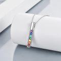 wholesale 925 Sterling Silver Rainbow Stone Chakra Pendant Necklaces - Mothers Day Gifts for Her-0-2