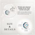 wholesale 925 Sterling Silver Moonstone Abalone Shell Sun & Moon Stud Earrings for Women-0-4