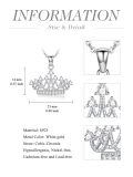TOUPOP Sterling Silver Cubic Zirconia Crown Necklace Pendant Gift-0-4
