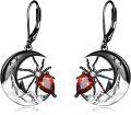 wholesale 925 Sterling Silver Spider Moon Drop Earrings Gothic Punk Style Halloween Costume Accessories Gift Ideas-0-0