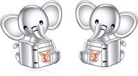 wholesale 925 Sterling Silver Elephant Stud Earrings - Adorable Animal  for Her-elephant