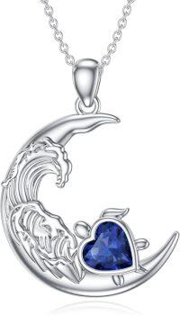 wholesale  Silver Turquoise Ocean Turtle Pendant Necklace Jewelry Gift for Women -September