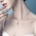 wholesale 925 Sterling Silver Angel Wing Heart Pendant Necklace w/Moonstone & Turquoise Stone  for Her-0-1