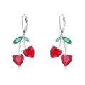 TOUPOP Sterling Silver Fruit Earrings Cherry Strawberry Lemon Pineapple Banana Jewelry Christmas Gifts-0-0