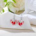 wholesale 925 Sterling Silver & Austrian Crystal Dragon Heart Earrings, 1.0 Lead/Nickel-Free, Gift Box-0-2