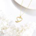 wholesale 14K Gold Solid Heart Soccer Golf Pendant Necklace for Women Gifts for Mom-0-5