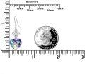 wholesale 925 Sterling Silver Heart-Shaped Mermaid Scale Drop Earrings with Purple Crystal Accents-0-5