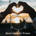 wholesale Anklets For Women 925 Sterling Silver Heart Bead/circle/heartbeat Anklets Adjustable Foot Ankle Bracelets Jewelry Gifts For Women Christmas Birthday -0-4