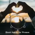 TOUPOP Sterling Silver Heart Bead Anklet Adjustable Ankle Bracelet-0-4
