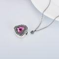 wholesale Sterling Silver Flower Urn Necklace for Ashes Memorial Keepsake Heart Jewelry-0-19