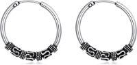 wholesale 925 Sterling Silver Oxidized Bali Bohemian Small Huggie Hoop Earrings - 925 Sterling Silver Minimalist Ear Cuff Gift for Her-Bali Hoop Earrings-8