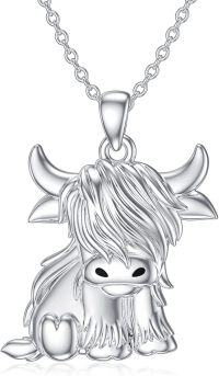 wholesale Sterling Silver Highland Cow Birthstone Necklace Jewelry Gifts for Women Girls-0-1-Silver(Small)-0-1-Silver(Small)-0-1-Silver(Medium)-0-1-Silver(Medium)