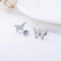 TOUPOP Sterling Silver Crystal Dolphin Butterfly Sea Turtle Frog Axolotl Stud Earrings-0-3