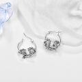 wholesale 925 Sterling Silver Dragon Shape Hoop Earrings for Women Girls Hypoallergenic -0-3