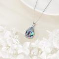 wholesale 925 Sterling Silver Abalone Shell Basketball Player Tree of Life Pendant Necklace-0-4