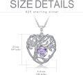 wholesale TOUPOP Tree Of Life Necklace Sterling Silver Alexandrite June Birthstone Pendant Necklace Irish Celtic Heart Tree Jewelry Birthday Christmas Gifts For Women Wife Girlfriend -0-5