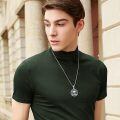wholesale 925 Sterling Silver Memento Mori Pendant With Skull Design And Chain-0-2