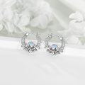 wholesale 925 Sterling Silver Lotus Flower Filigree Huggies Ear Cuffs-0-2