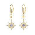 wholesale 925 Sterling Silver Gold-Plated Moonstone & Opal Starburst Leverback Drop Earrings-0-84