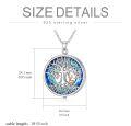 wholesale TOUPOP Tree Of Life Jewelry Sterling Silver Wolf Deer Necklace Crystal Tree Of Life Animal Pendant Jewelry Gifts For Women Teens -0-3