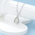 wholesale Sterling Silver Gemstone Urn Necklace for Ashes Memorial Jewelry-0-11
