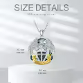 TOUPOP 925 Sterling Silver Saint Michael Necklace For Men Women-0-2