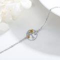 wholesale 925 Sterling Silver Tree of Life Sunflower Charm Bracelet for Women and Girls-0-2