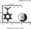 wholesale Sterling Silver Star of David Jewish Men s Necklace-0-9