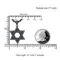 wholesale 925 Sterling Silver Star of David Pendant for Men's Jewelry Necklaces Gold Tone Chain 3D Design Minimalist Style Gift Idea-0-9