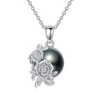 wholesale 925 Sterling Silver Rose Pearl Pendant Necklace-Style 2