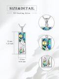 wholesale 925 Sterling Silver Natural Turquoise & Abalone Shell Pendant Necklaces for Women - Nature Inspired Gifts-0-4