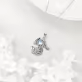 wholesale 925 Sterling Silver Moonstone Phoenix Pendant Necklace Wholesale for Women-0-3