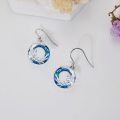 wholesale 925 Sterling Silver Hypoallergenic Blue Crystal Phoenix Dangle Earrings for Women-0-4