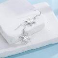 wholesale 925 Sterling Silver Opal Snowflake Dangle Drop Earrings - Christmas s for Women-0-1