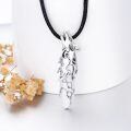 wholesale 925 Sterling Silver Howlite Stone Tribal Dragon Head Pendant Necklaces for Men Women s 48cm Chain Length-0-2