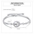 wholesale 925 Sterling Silver Infinity Bracelet With Crystal Charm One Day At A Time-0-3