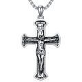wholesale 925 Sterling Silver Crucifix Cross Necklace with Jesus Christ Pendant for Men & Women-0-0