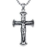 wholesale 925 Sterling Silver Crucifix Cross Necklace with Jesus Christ Pendant for Men & Women-H01-Crucifix Cross